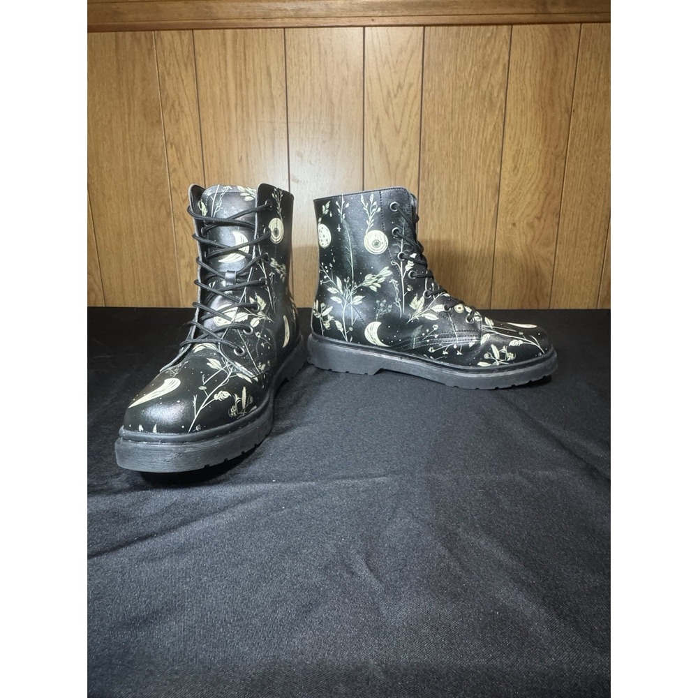 Rogue + Wolf Twilight Garden Boots Vegan Leather Combat Boots Size 12W/10.5M